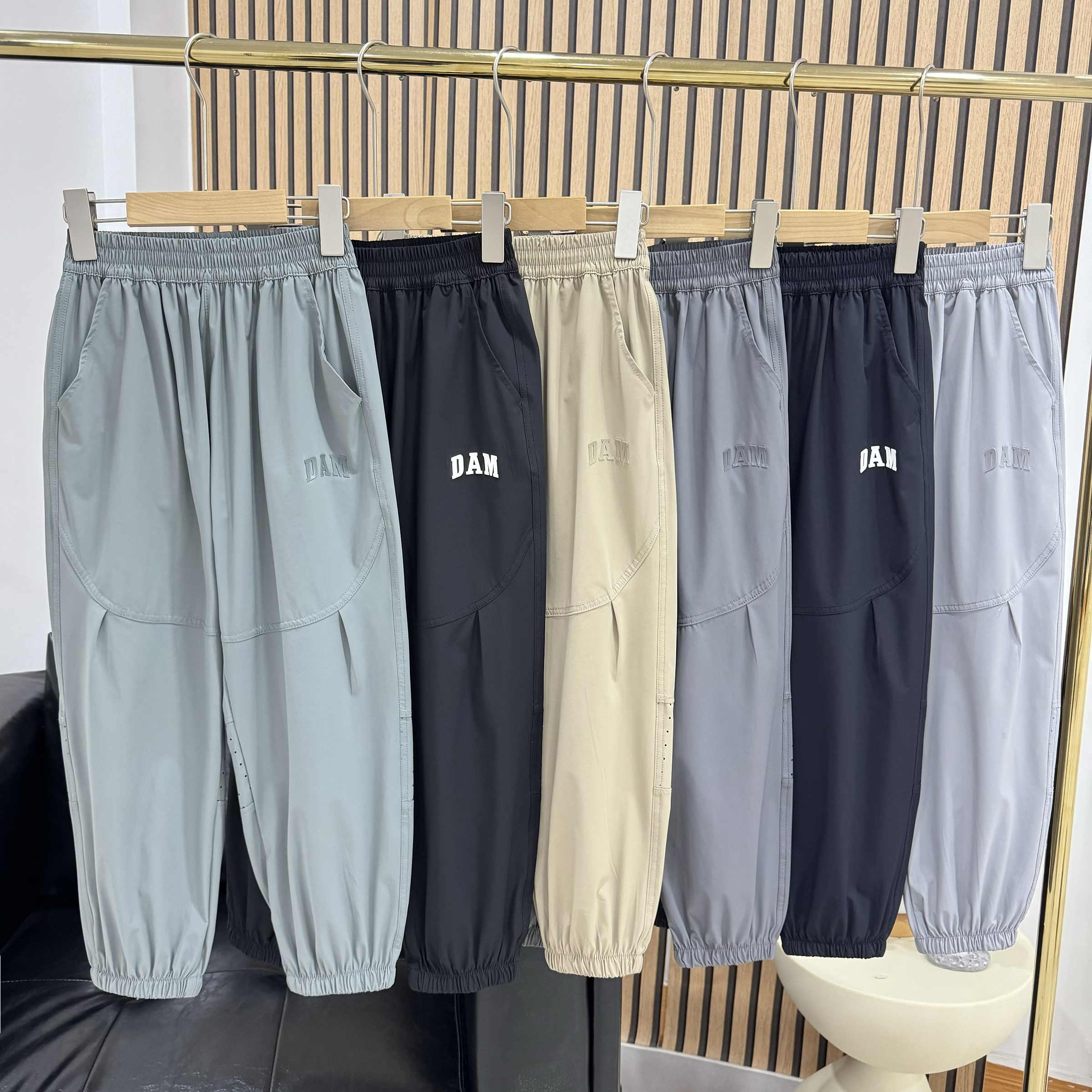 6122儿童裤子运动宽松男童夏季薄款速干防蚊裤透气中大童