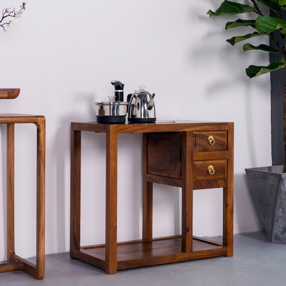  胡桃木茶水柜（不含电器 包邮）新中式客厅家用简约茶桌椅
