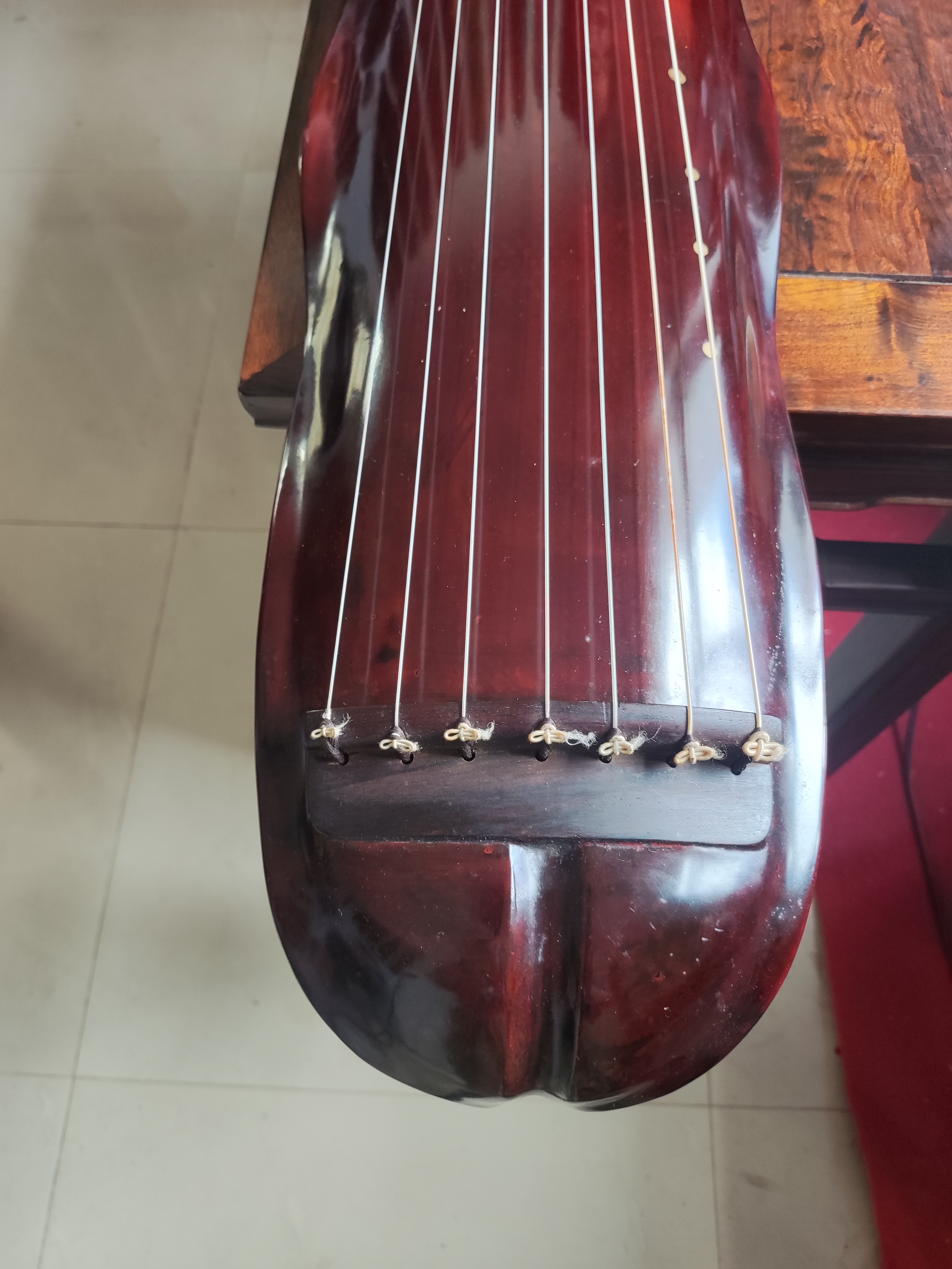 蕉叶式，红木古琴