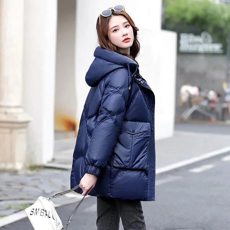 雅鹿羽绒羽绒服女新款中年高档冬装外套宽松显瘦大码中长款加厚棉