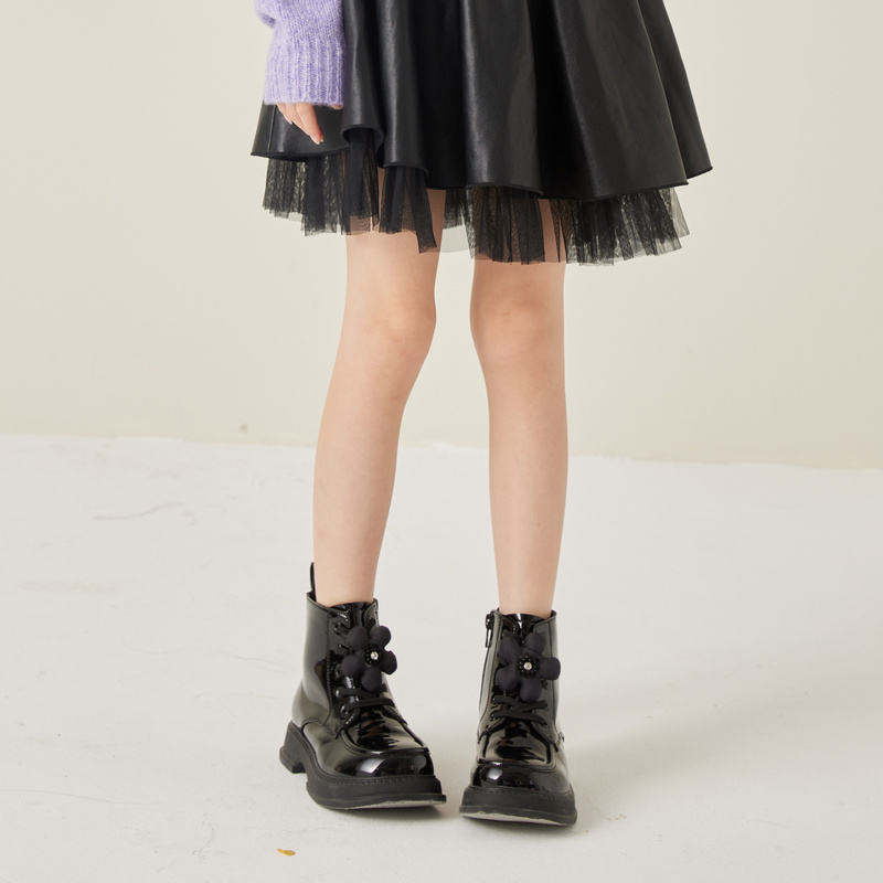 [商场同款]EP雅莹童装秋冬女童新款洋气时尚漆皮靴子马丁靴