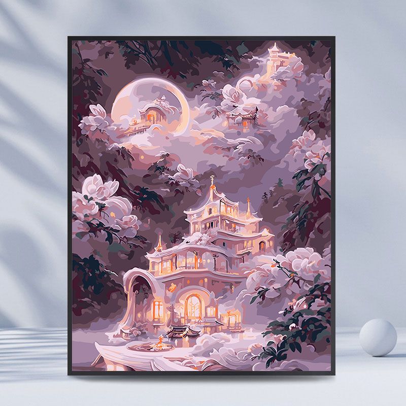 diy数字油画梦幻手工治愈丙烯画手工填色油彩画客厅挂画装饰画
