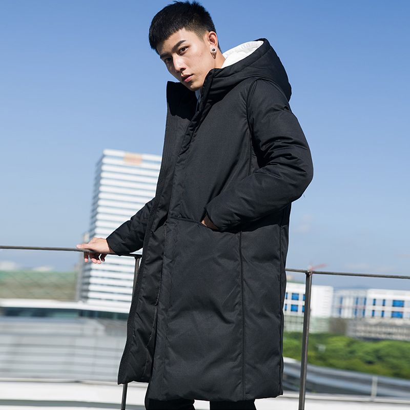 爆款2023冬季新款男士中长款羽绒服加厚反季羽绒服清仓羽绒服男同