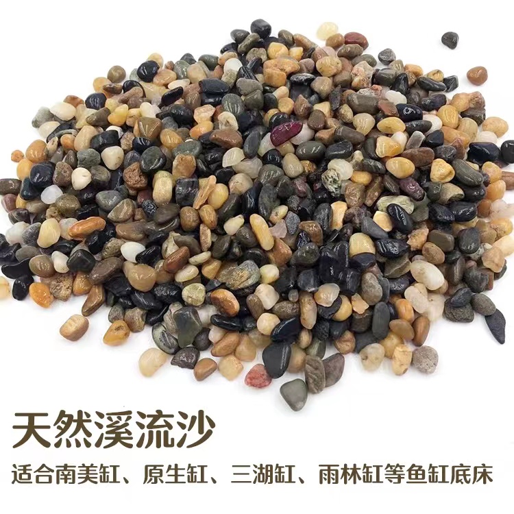 原生态鱼缸造景石南美底沙溪流沙七彩热带雨林川砂草缸鳑鲏鼠沙子