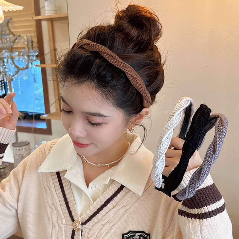 麻花针织发箍质感压发时尚少女2023气质ins甜妹精致简约设计发饰