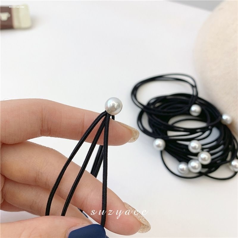 时尚2023新款简约珠珠发绳韩系显白百搭质感女生个性温柔ins网红