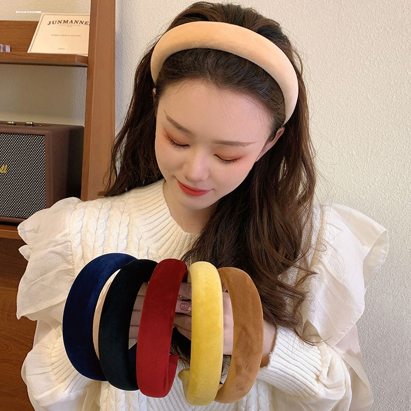 小众宽边毛绒发箍发饰显白防滑时尚少女甜妹发捆精致简约新款设计