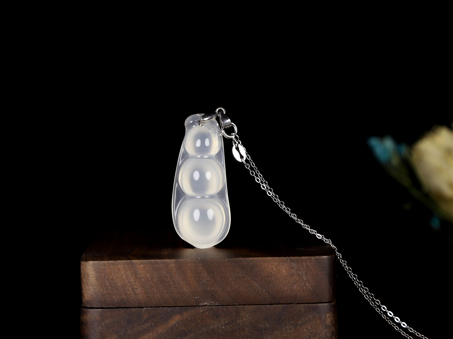 乾成珠宝女款白冰毛豆T17颜色微差纹路随机