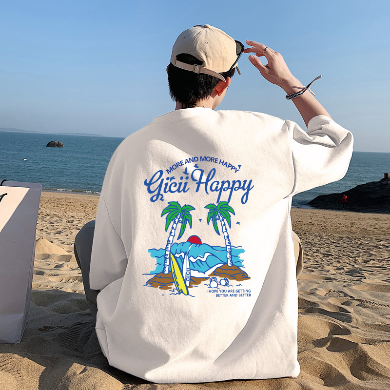 男女同款t恤男2025新款短袖夏衣服上衣纯棉宽松体恤半截袖打底衫