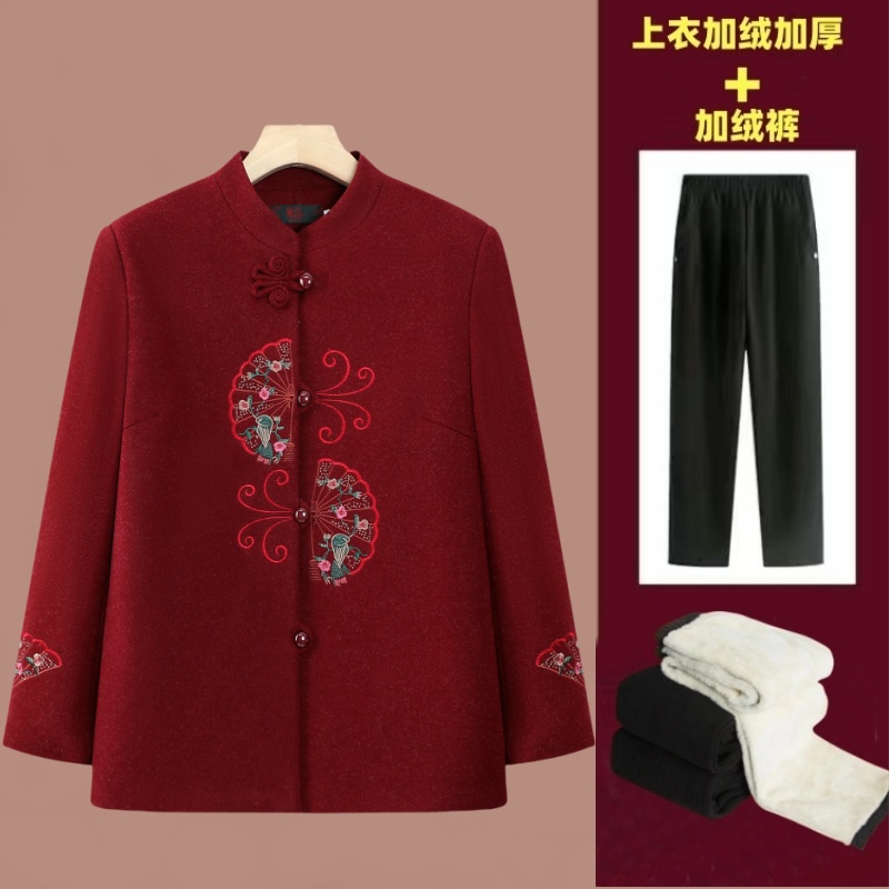 【日常新中式】老年人秋冬女外套唐装加厚奶奶衣服70岁80老太太外套