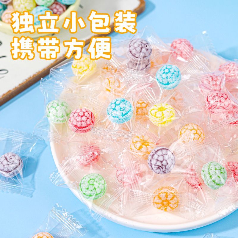 【喜糖年货】六色花瓣水果硬糖高颜值酸甜果味糖婚庆袋装儿童小零
