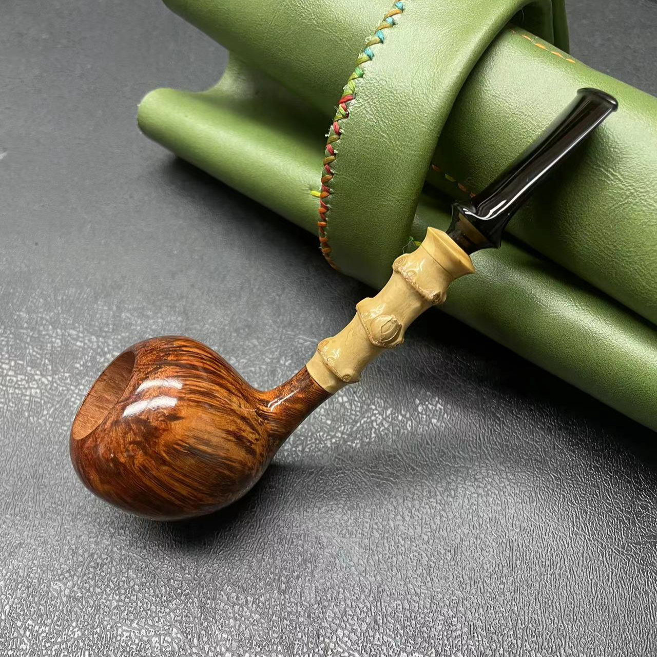 唐老师手工烟斗竹节小橡果