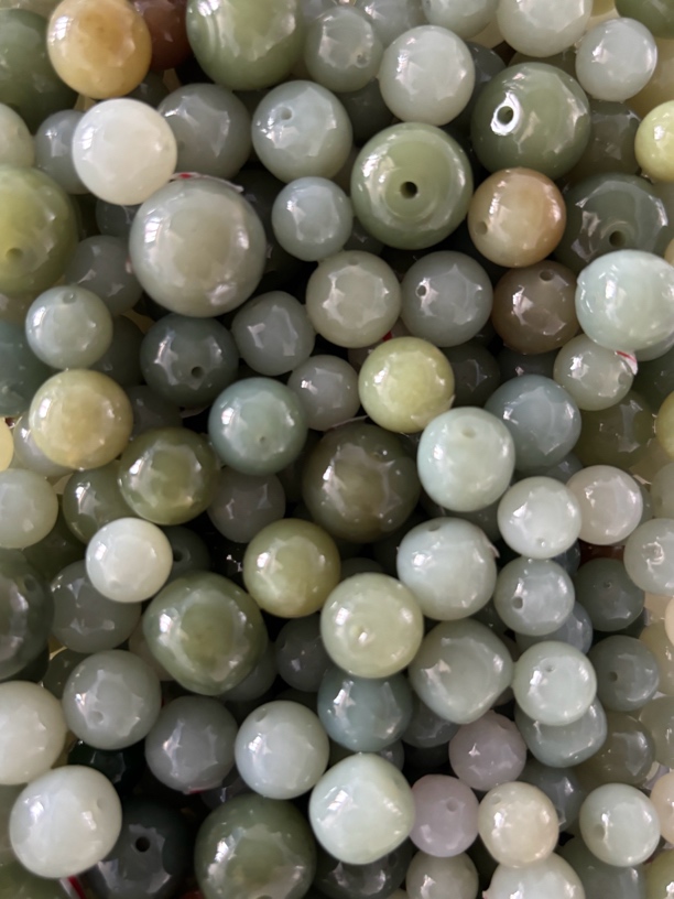 和田玉单珠，多样性发货拍一发一