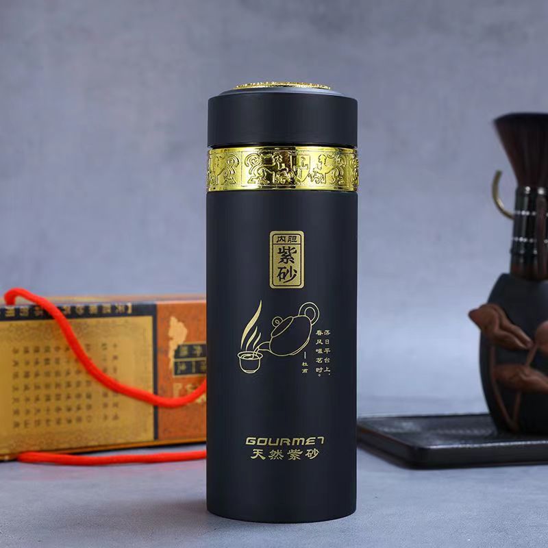 高端金色宜兴紫砂杯茶杯精致精美男女茶杯高档送礼品商务水杯