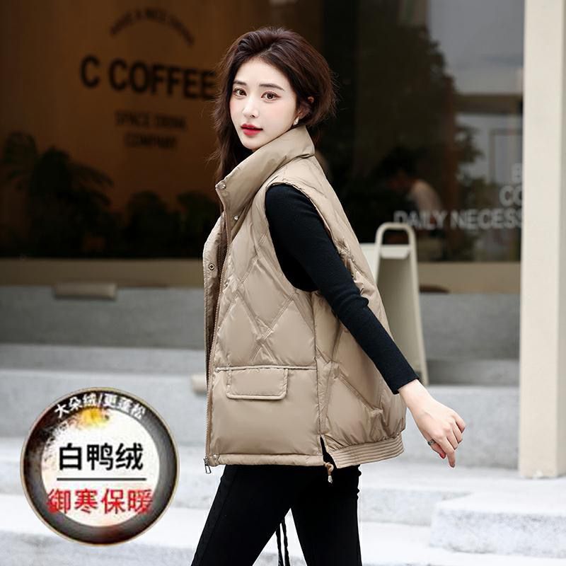 波司登高档白鸭绒羽绒马甲女2023秋冬新款韩版马夹宽松显瘦短款背
