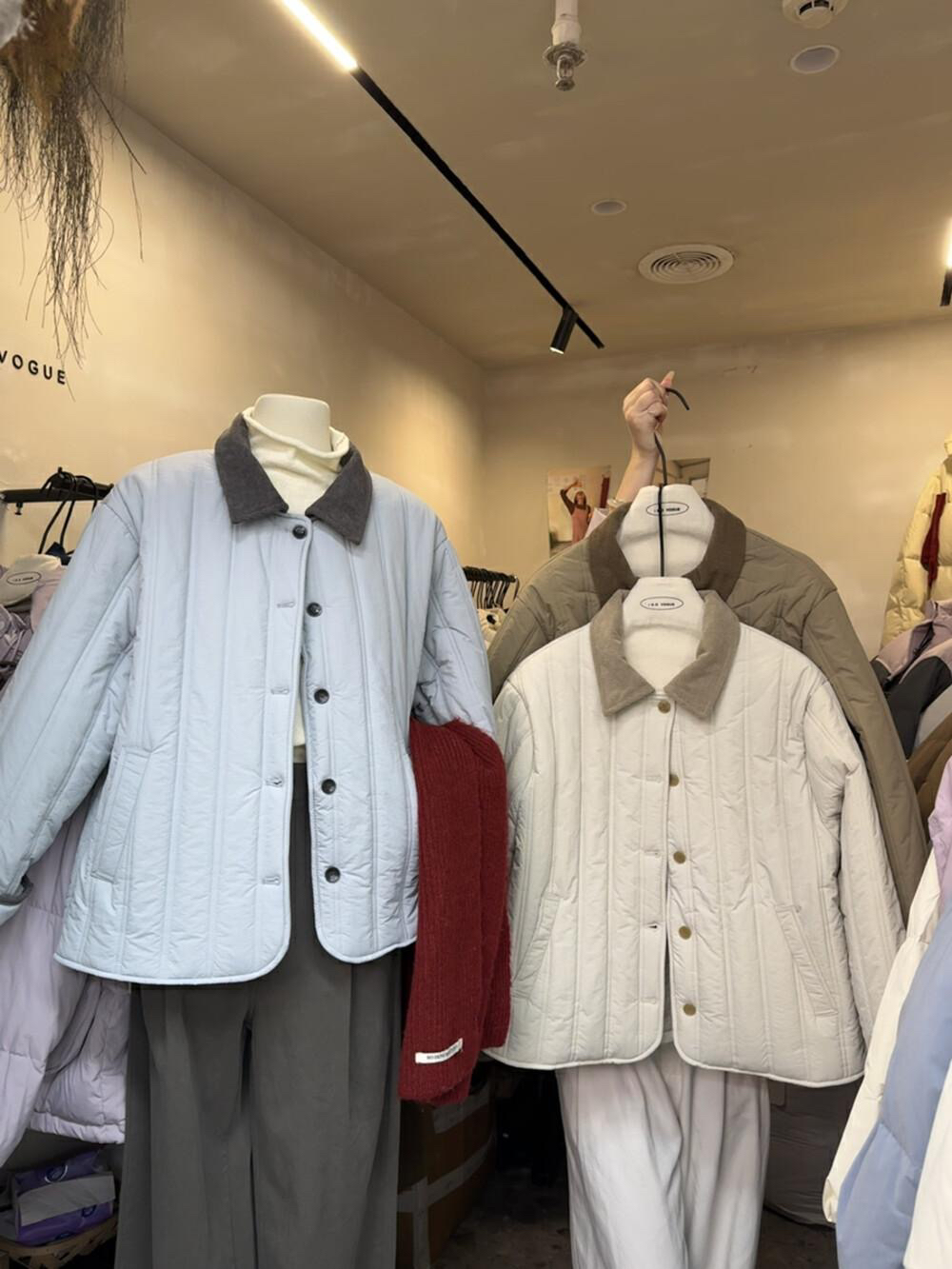 韩国秋冬新款法式气质翻领加厚长袖宽松夹棉短款女装棉服外套