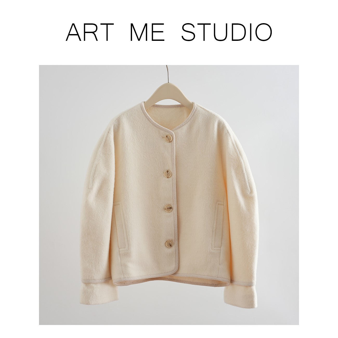 『Hello Art Me』小苏力 短大衣小香风短款休闲时尚百搭   sj052