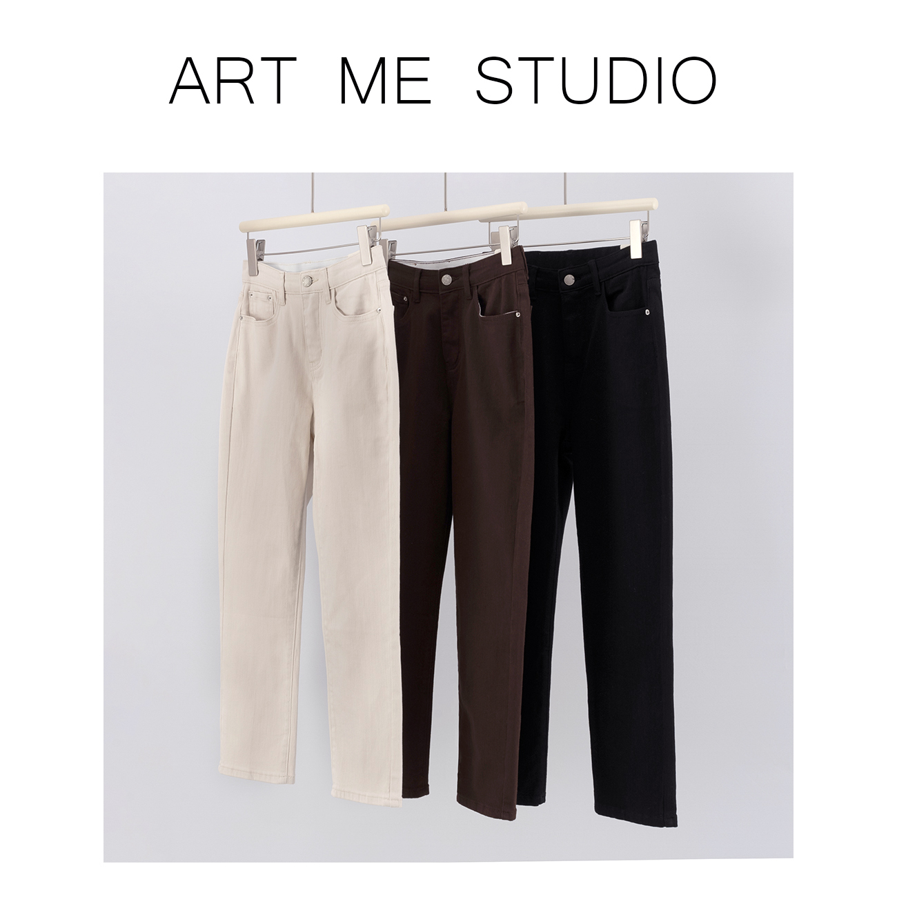 『Hello Art Me』焦糖三色牛仔裤     PHH005