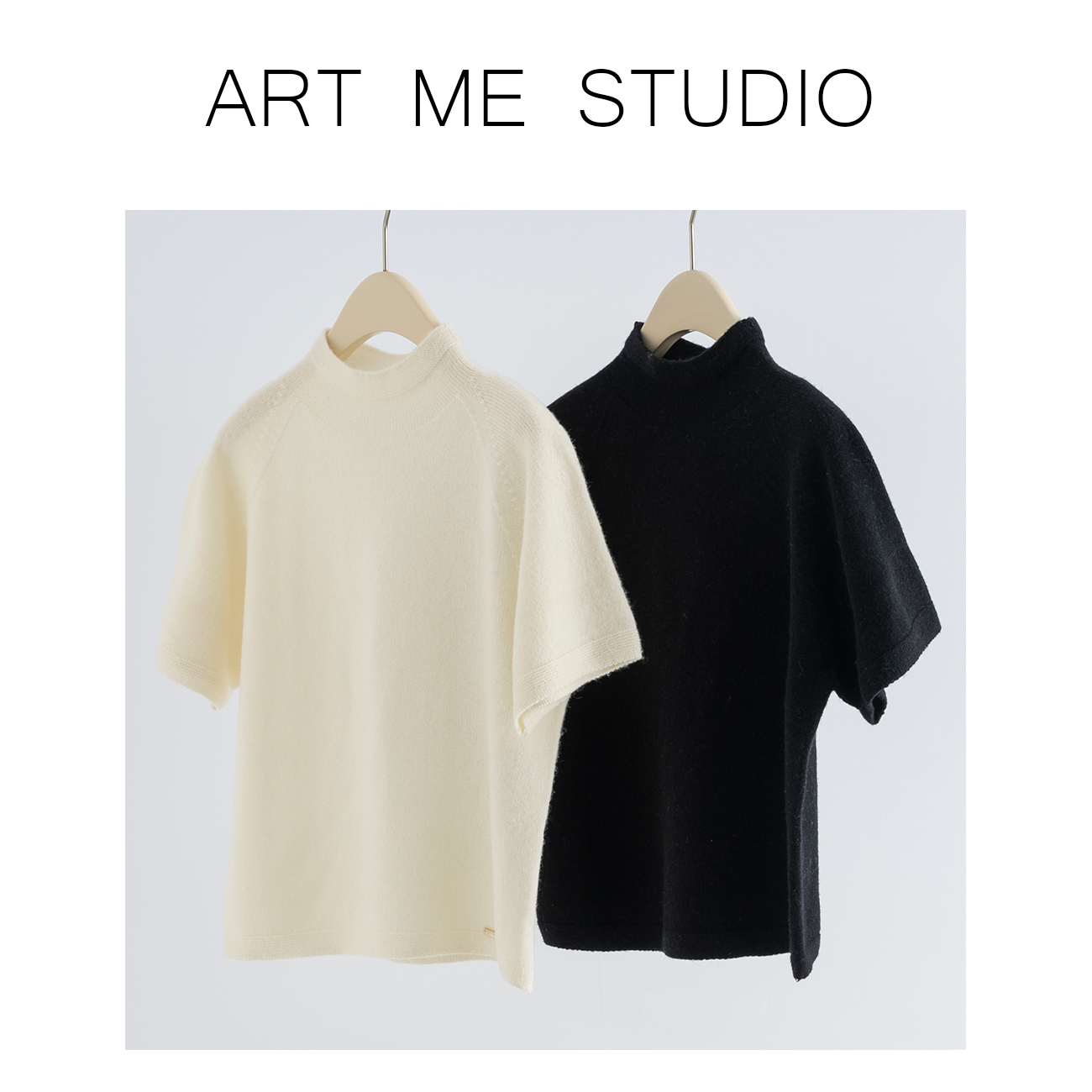 『Hello Art Me』织梦两色针织上衣    qbb183