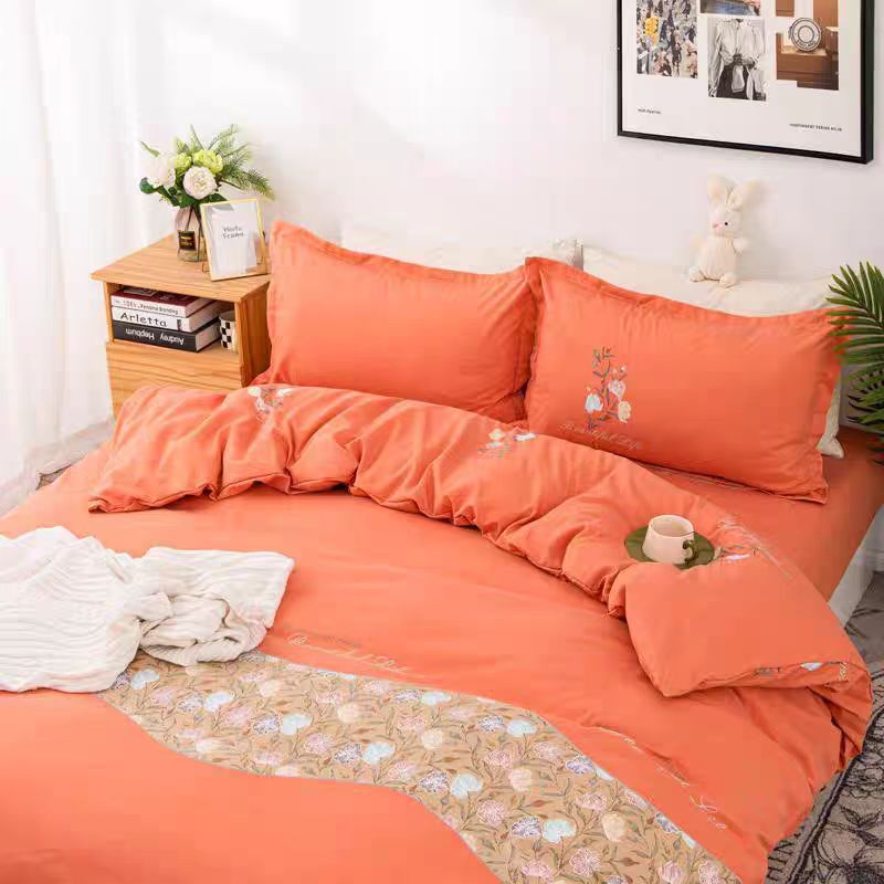 精纺高支斜纹面料大床单240×240柔软亲肤保暖【盛典花枝】