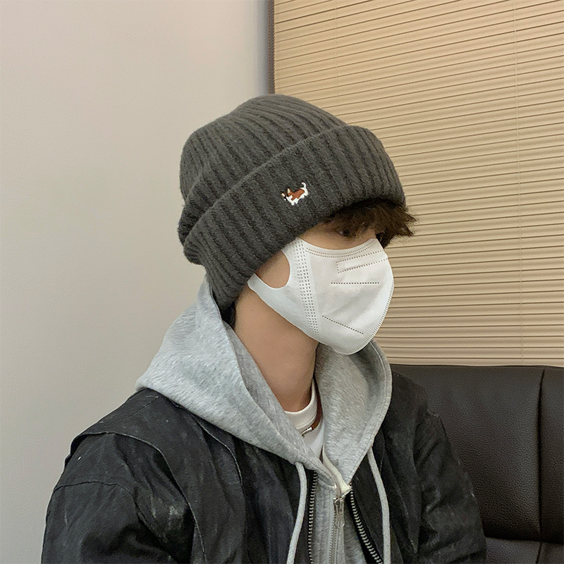 针织帽男冬季帽子男潮牌冬季防寒保暖百搭冷帽冬天棉帽毛线帽男款