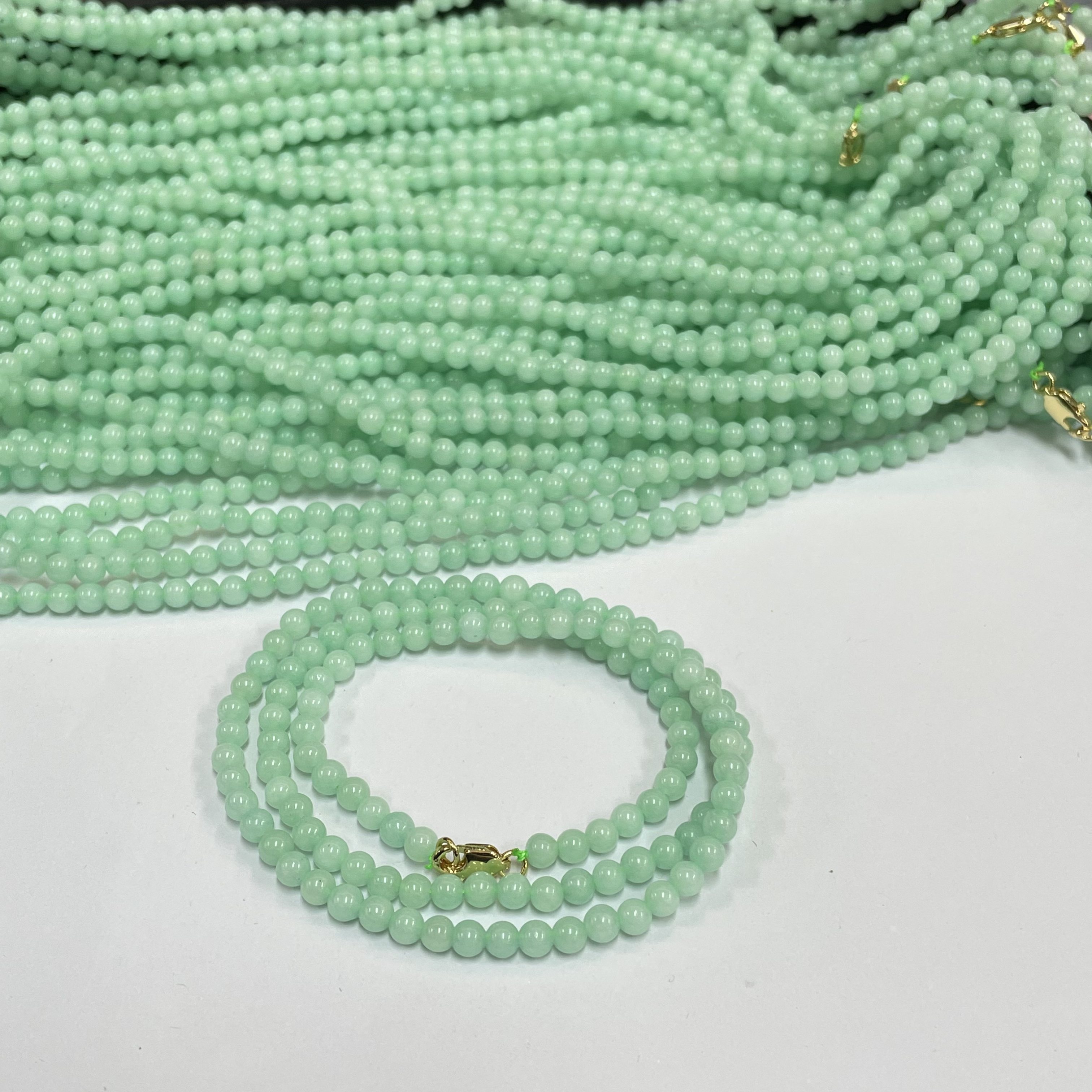 翡翠薄荷奶绿项链4m*（多样性单个发货）