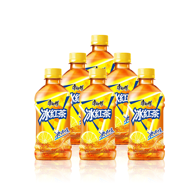 康师傅冰红茶330ml*6瓶柠檬味小瓶装网红饮料夏季饮品果味冰爽