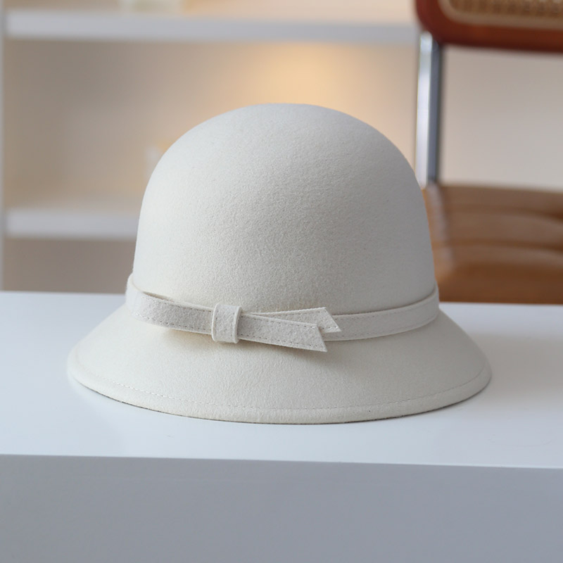秋印~洋气精致羊毛呢渔夫帽秋冬小香风优雅气质名媛礼帽渔夫帽女