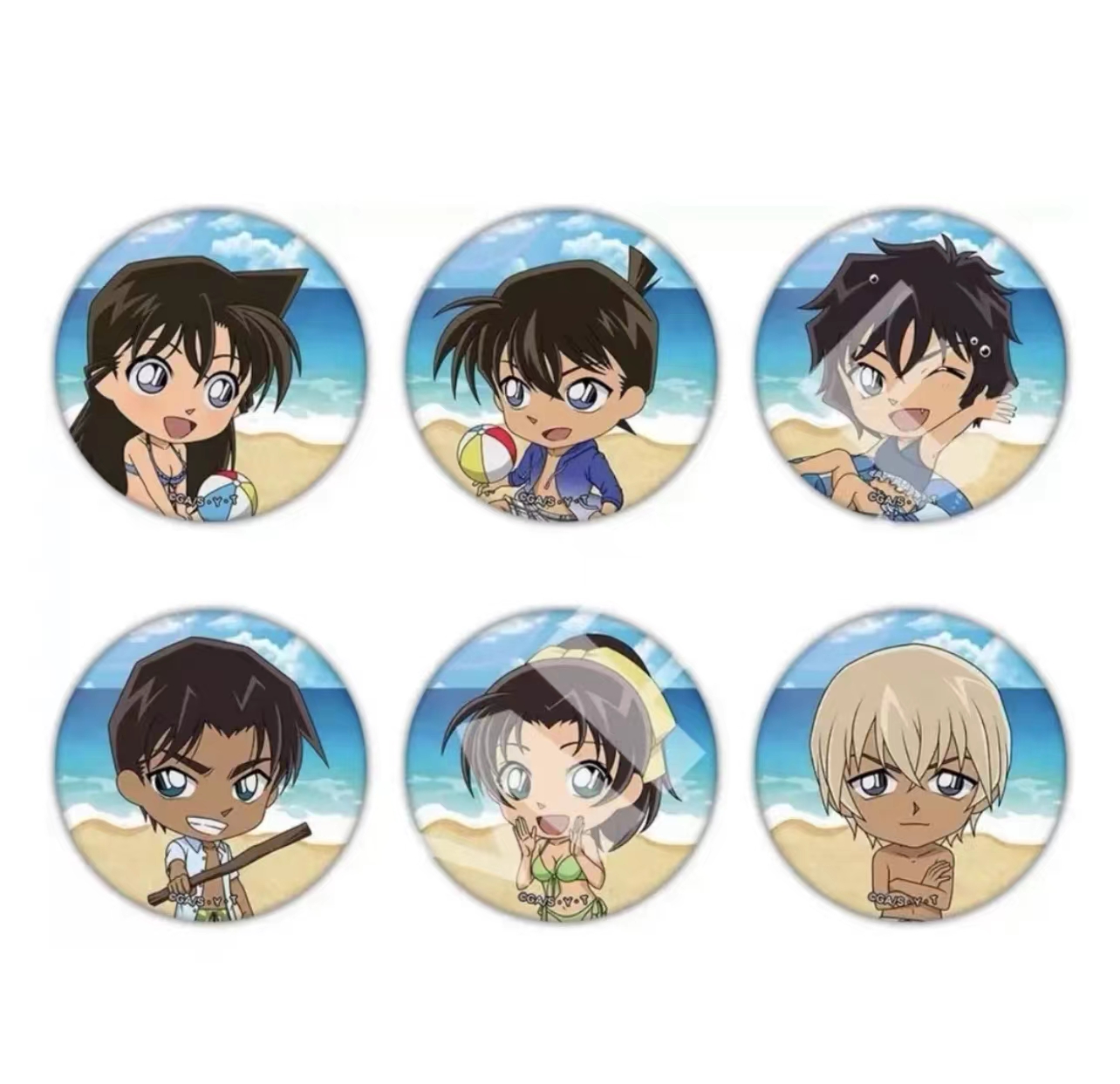 名侦探柯南 捧花 吧唧徽章 撑伞透卡  盲盒产品 动漫收藏