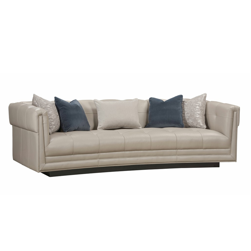 现代美式轻奢真皮沙发头层牛皮客厅组合设计师款三人沙发莅临沙发