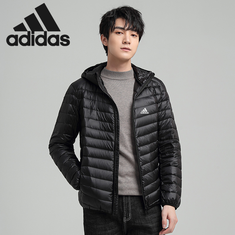 三叶草阿迪达斯潮流羽绒服男连帽冬新款保暖马甲休闲运动轻薄外套