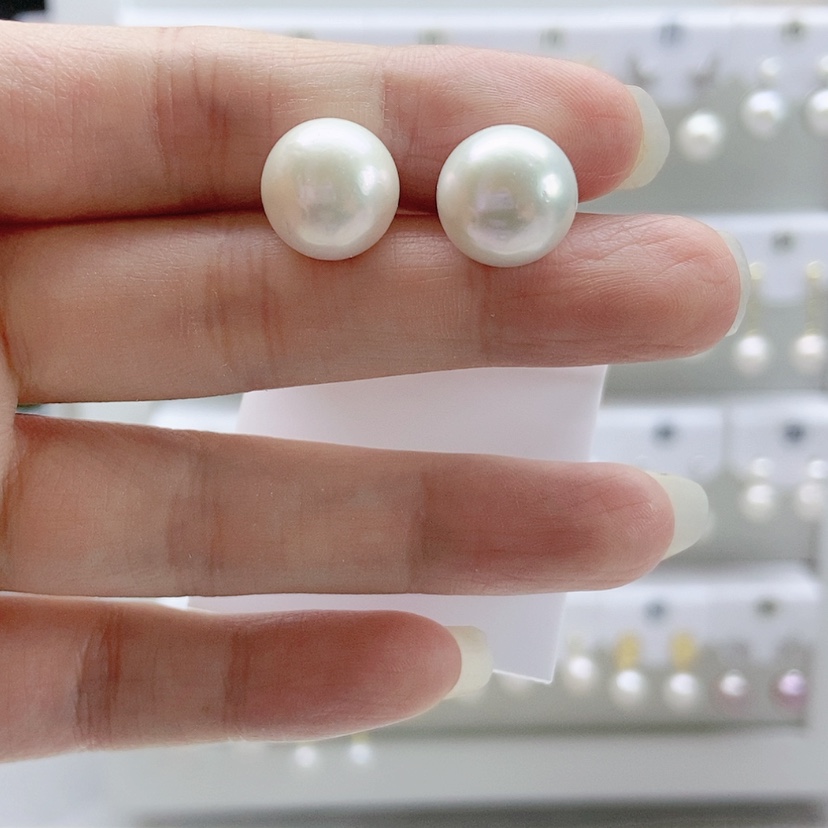 【闪购商品】淡水珍珠耳饰18K金镶嵌定制