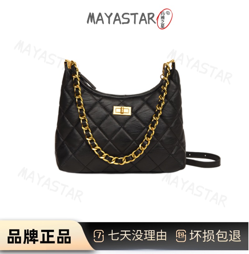 MAYASTAR【玛雅之星】新款秋冬时尚高级小香风格菱链条女包6073