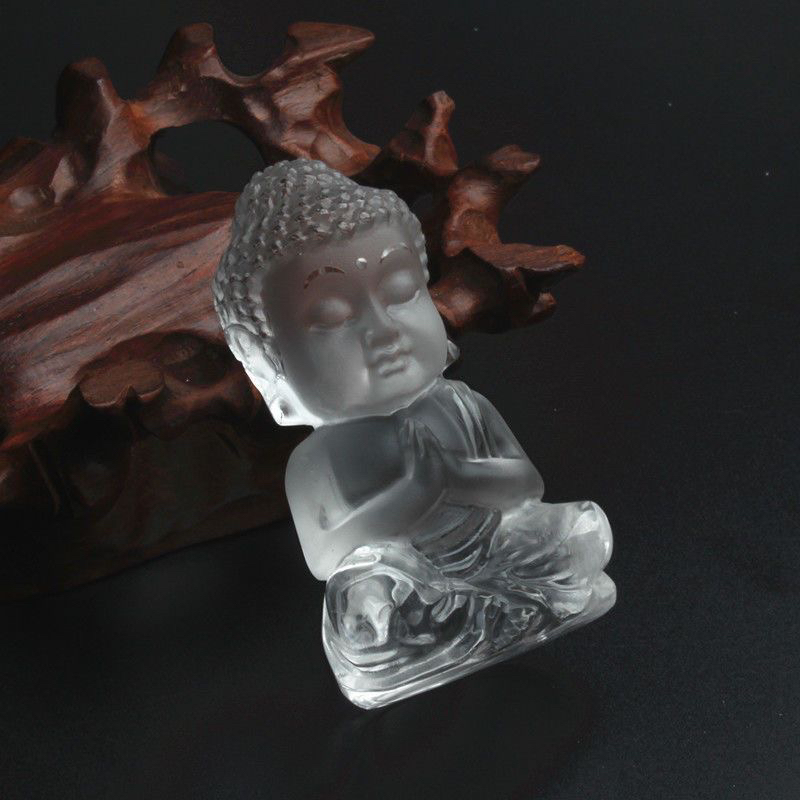 东海天然白水晶释迦牟尼童子佛吊坠立体宝宝佛观音摆件假一赔十