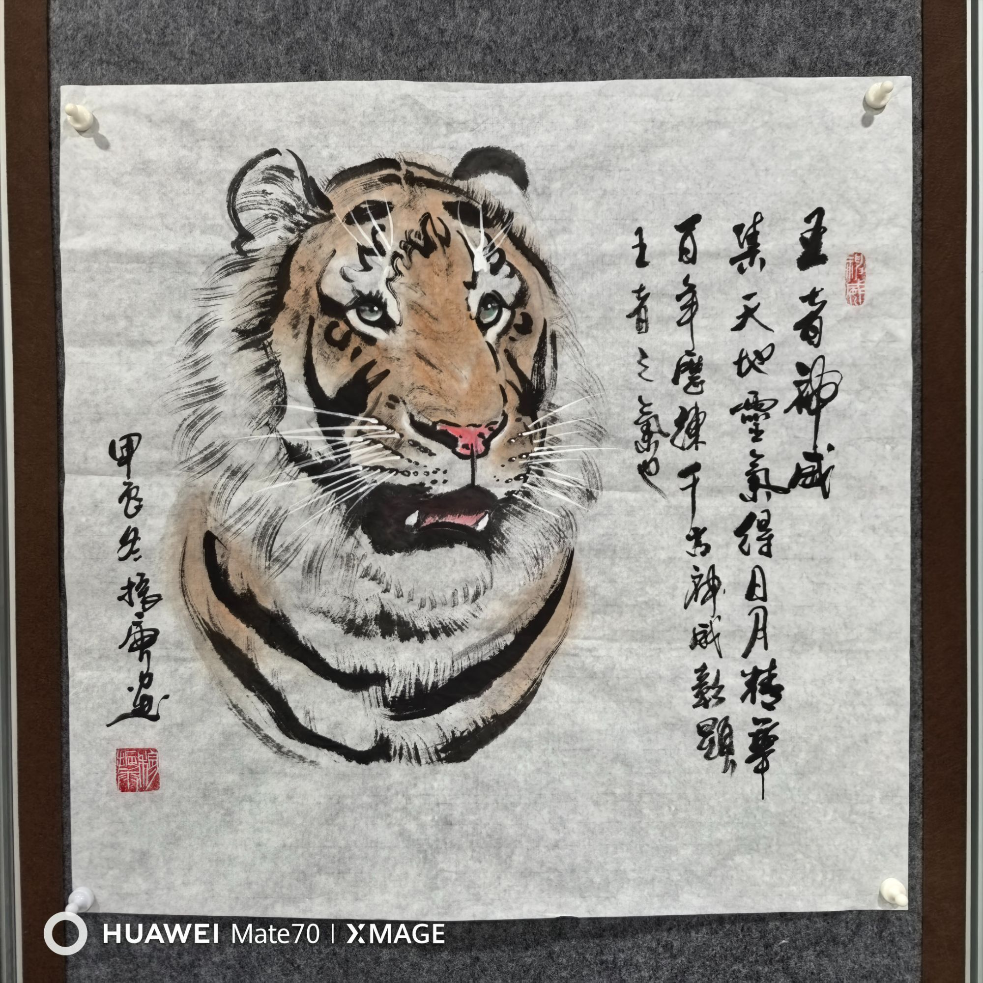 虎头 四尺斗方 国画写意