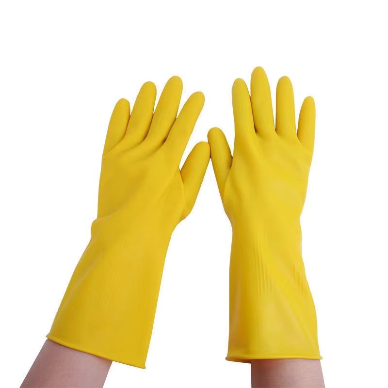S667泇黄色加厚洗碗手套2双丨台州伟耳套