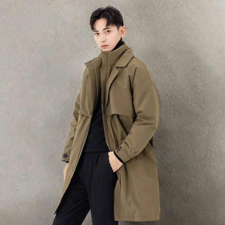 2024男士气质羽绒服中长款爆款加厚保暖帅气男款优雅网红羽绒外套