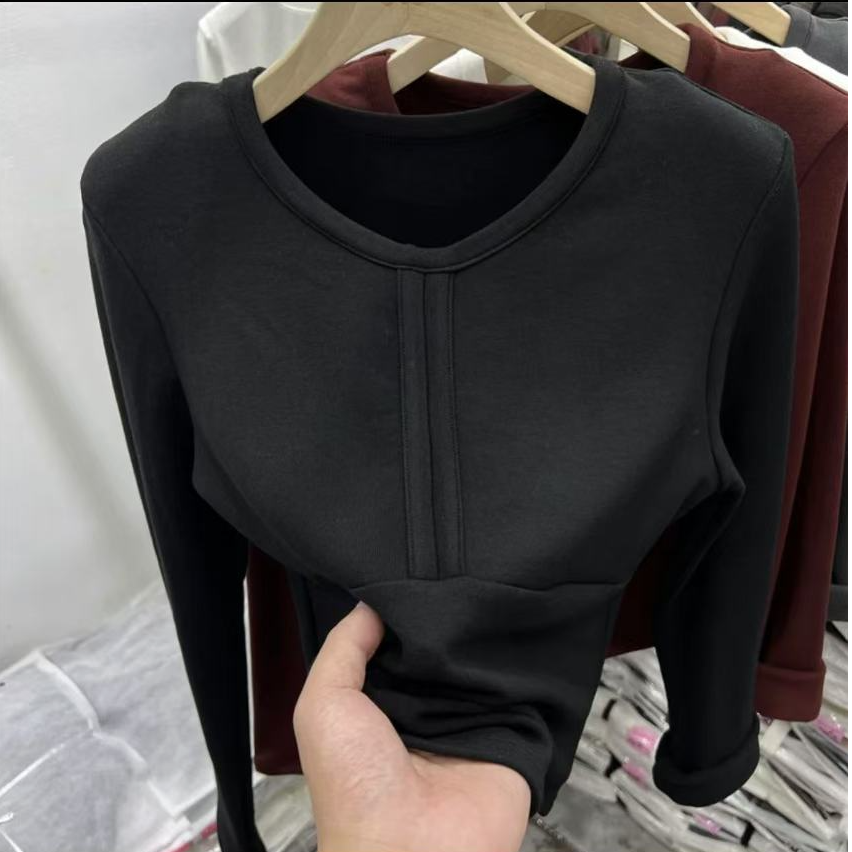 大象-3381百搭新款纯色打底长袖