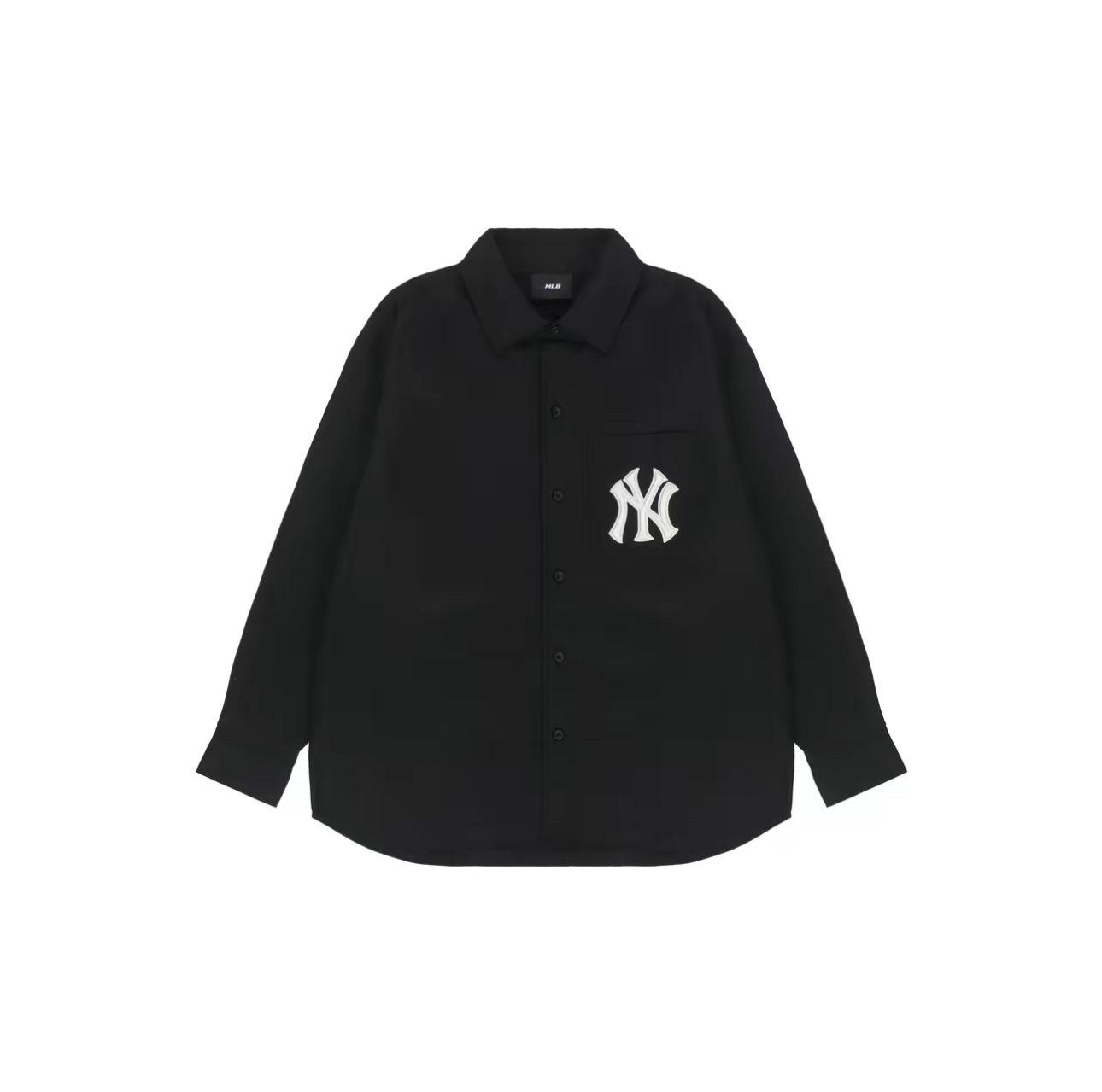 MLB 纽约洋基队 后背Logo长袖衬衫 秋季 男女同款 黑色M码