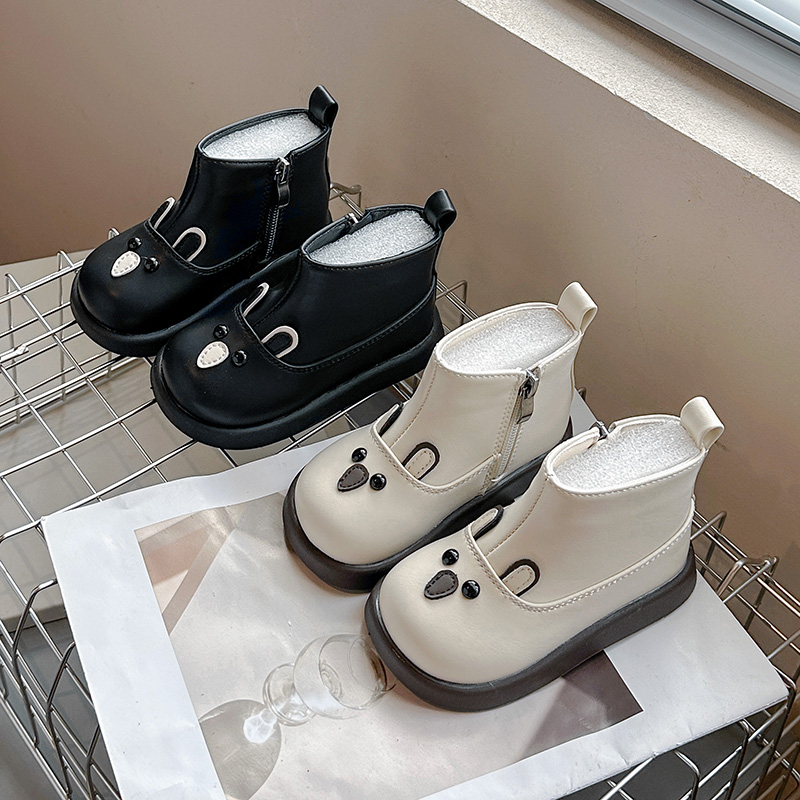 女童公主鞋儿童马丁靴加厚宝宝短靴儿童靴子女童靴子女宝宝靴子