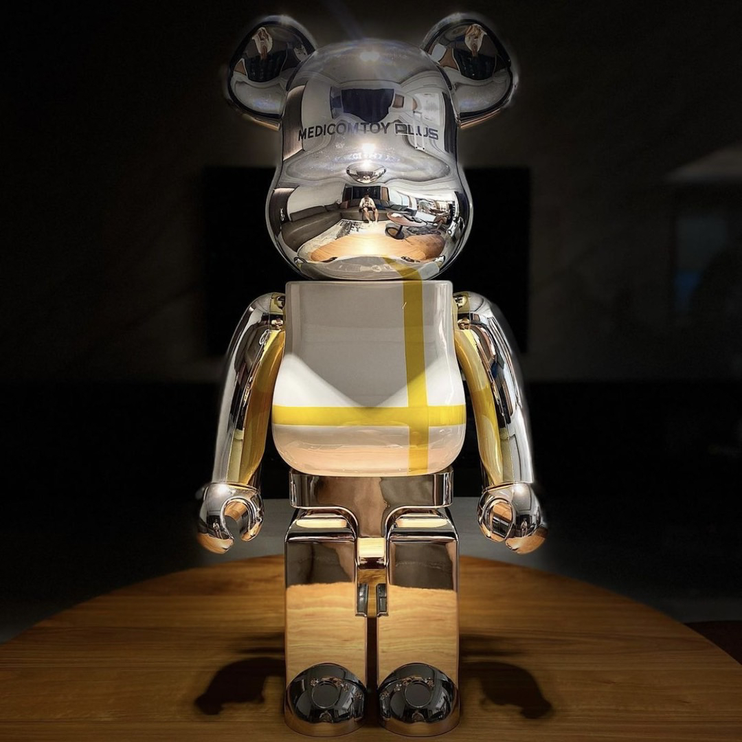 Bearbrick 积木熊 电镀银plus 1000%