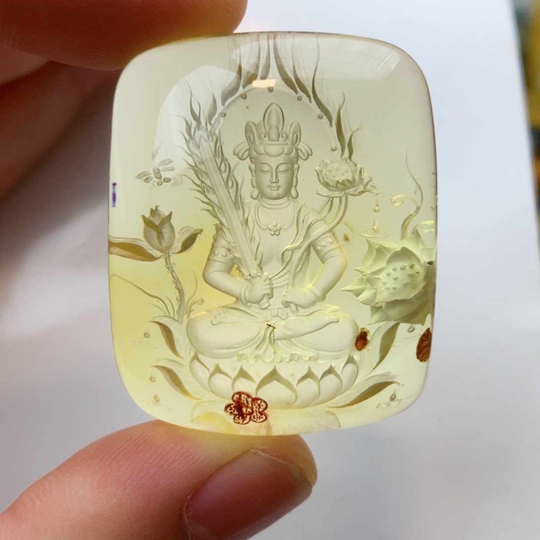 【闪购商品】琥珀颈饰未镶嵌琥珀阴雕