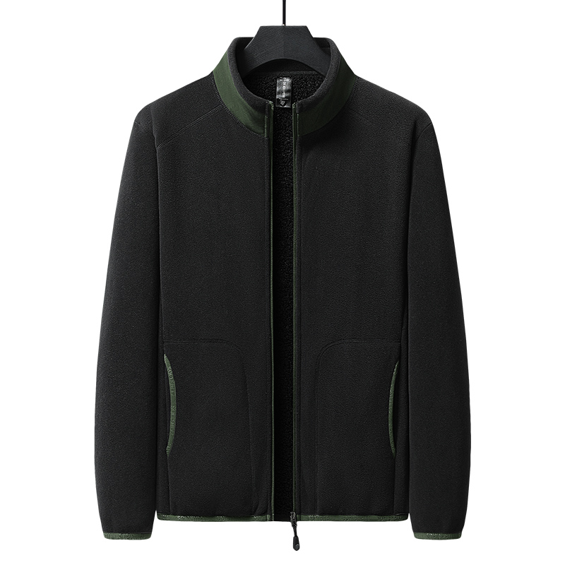 春秋冬季抓绒衣双面加绒夹克男装韩版羊羔绒情侣开衫摇粒绒外套女