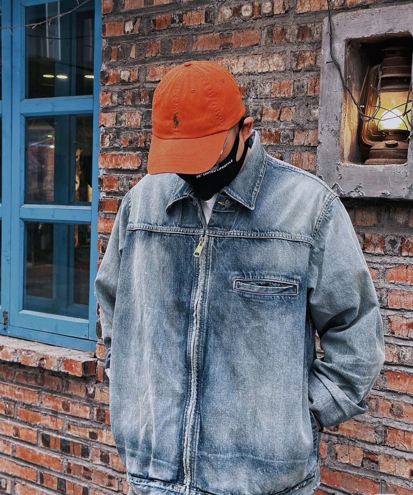 24SS阿乐哥底特律夹克日产水洗破坏长袖牛仔夹克外套补丁男女款潮