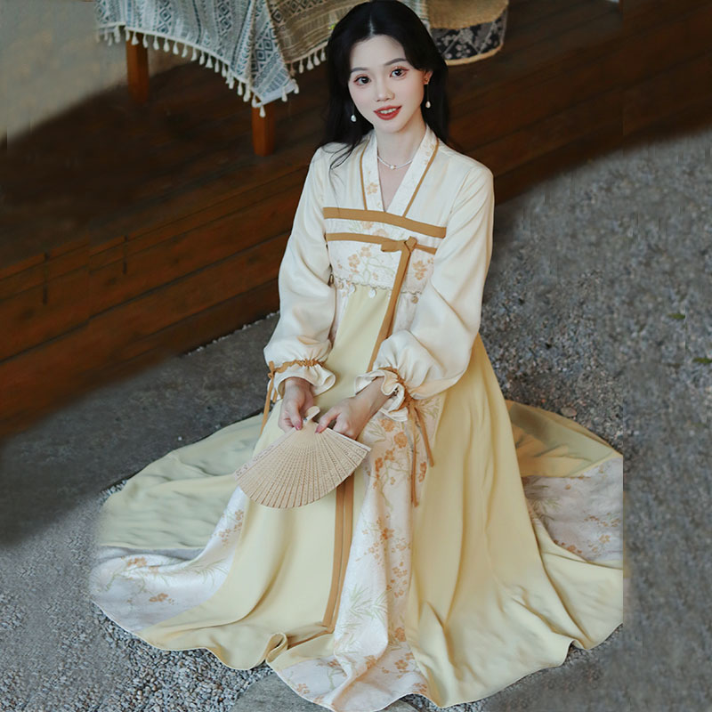 瑶西【相见欢】汉服新国风裙子春款古风女装高级感爆款大裙摆连衣裙