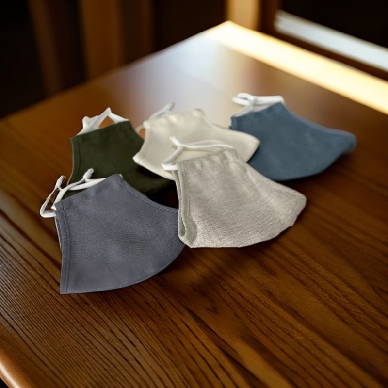 防晒口罩纯亚麻夏季薄款全脸遮阳面罩3d立体透气时尚可水洗网红