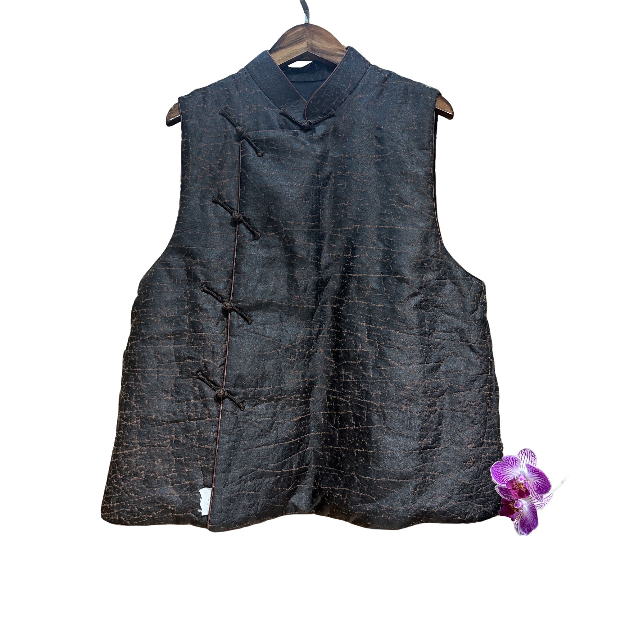 【香云纱】冬季薄款加棉马甲