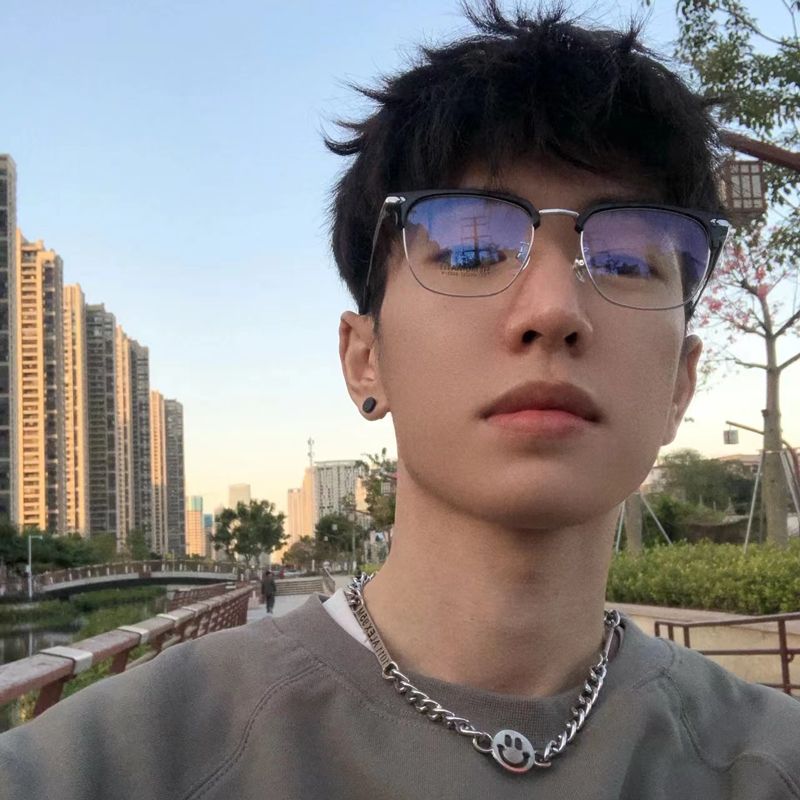 半框眼镜男款金丝斯文败类痞帅近视眼镜框女平光眼睛潮牌镜框男潮