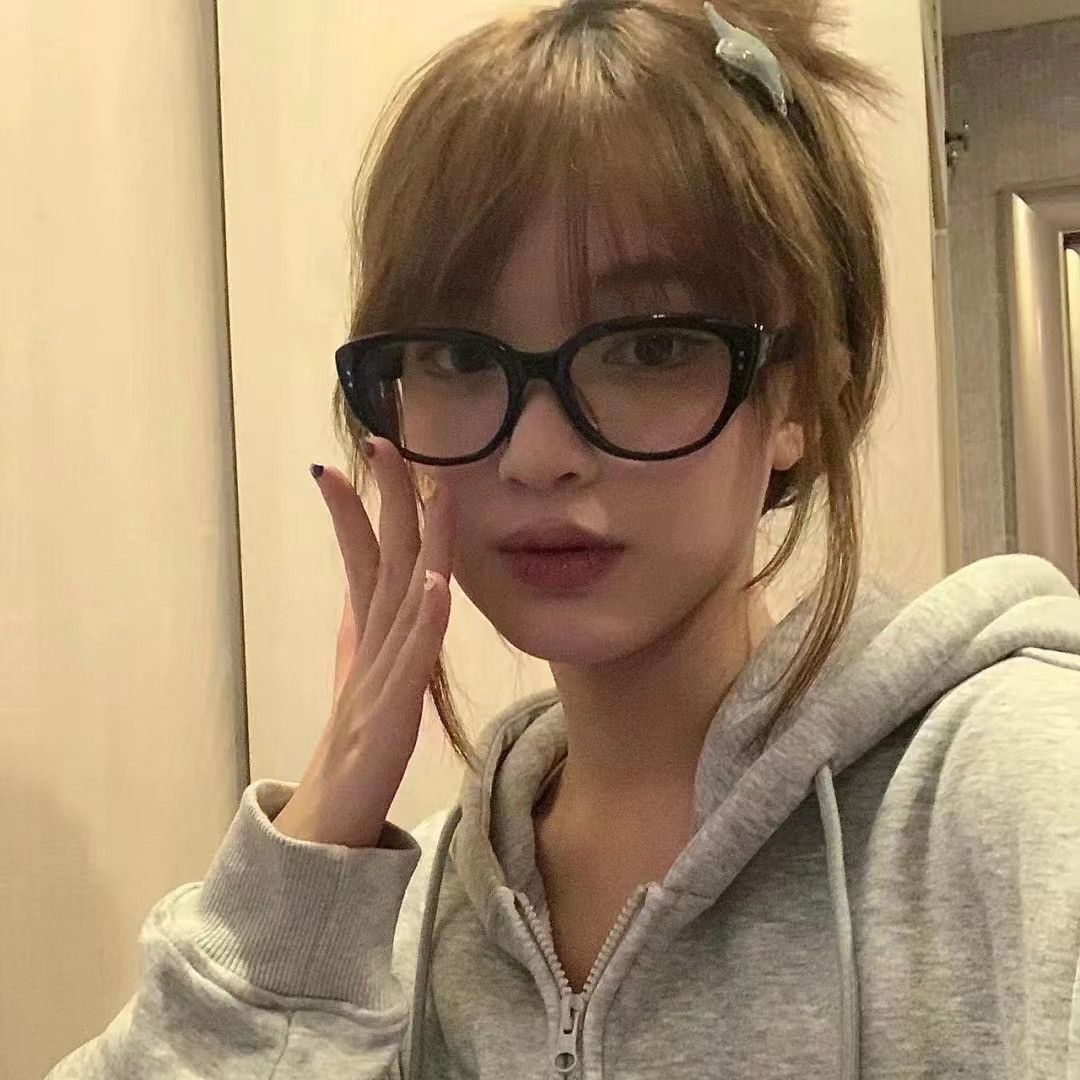 复古黑框粗边素颜神器眼睛镜框猫眼方圆脸显瘦可配近视度数眼镜女