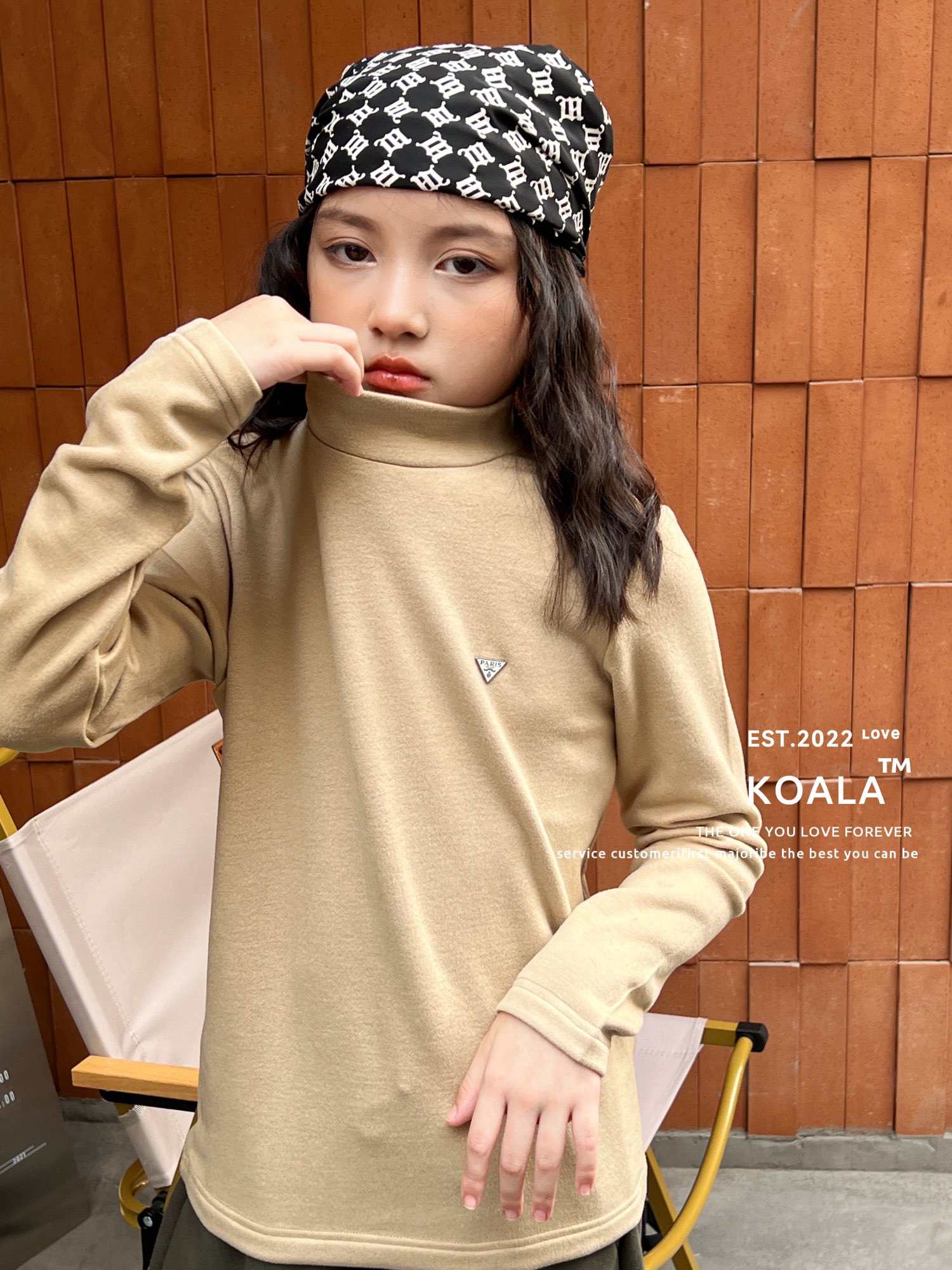 【特价】KOALA考拉儿童进口德绒打底衫中厚保暖男女童半高领100-165